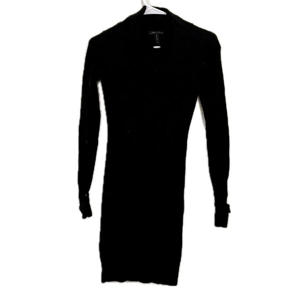 BCBGMaxAzria Dresses & Skirts - BCBGMaxAzria Black V-Neck Bodycon Dress